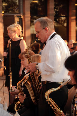 Russ Robinson on saxophone at the Sierra Vista Library